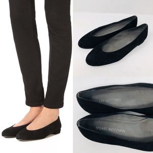 STUART WEITZMAN BLACK CHICFLATS SZ9
